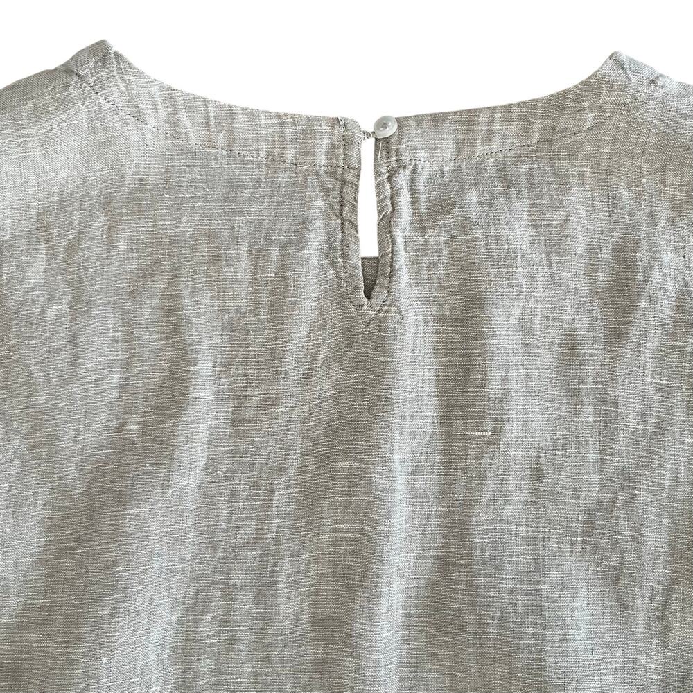 Quince Women's 100% European Linen Tank Flax Large Vacation Beach Resortwear - Picture 10 of 13